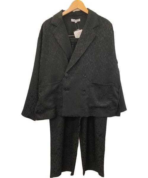 ASTRONOMY（アストロノミー）ASTRONOMY (アストロノミー) ビッグシルエットリラクシングダブルテーラードジャケット&ワイドバギーイージパンツ ブラック サイズ:S 未使用品の古着・服飾アイテム