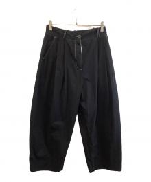 STUDIO NICHOLSON（スタジオ ニコルソン）の古着「DOUBLE PLEAT PANTS」｜ブラック