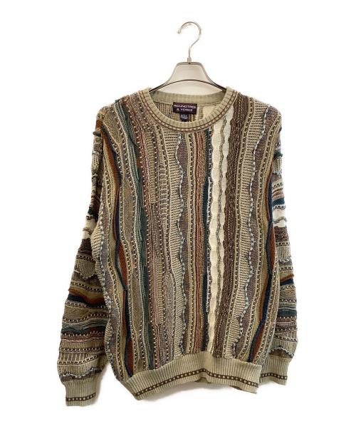 ROUNDTREE&YORKE（ラウンドツリーアンドヨーク）ROUNDTREE&YORKE (ROUNDTREE＆YORKE) 3Dニット マルチカラー サイズ:Lの古着・服飾アイテム