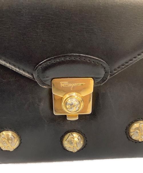 Salvatore Ferragamo（サルヴァトーレ フェラガモ）Salvatore Ferragamo (サルヴァトーレ フェラガモ) ミニショルダーバッグ ブラックの古着・服飾アイテム
