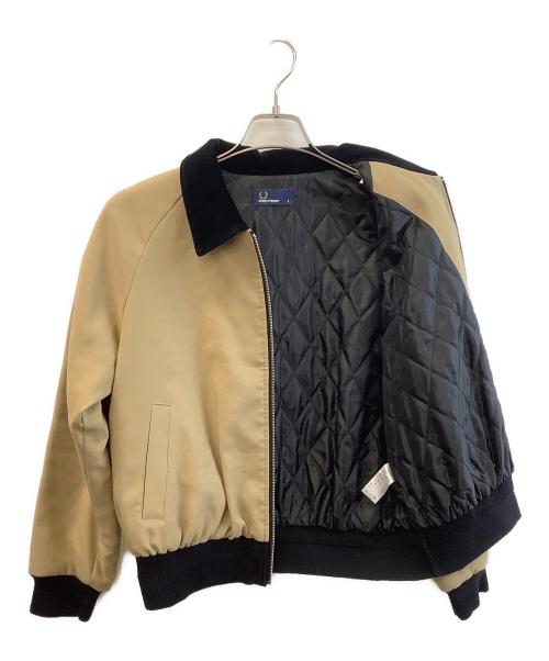FRED PERRY（フレッドペリー）FRED PERRY (フレッドペリー) ジップアップジャケット ブラウン×ブラック サイズ:8の古着・服飾アイテム