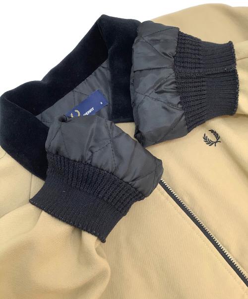 FRED PERRY（フレッドペリー）FRED PERRY (フレッドペリー) ジップアップジャケット ブラウン×ブラック サイズ:8の古着・服飾アイテム