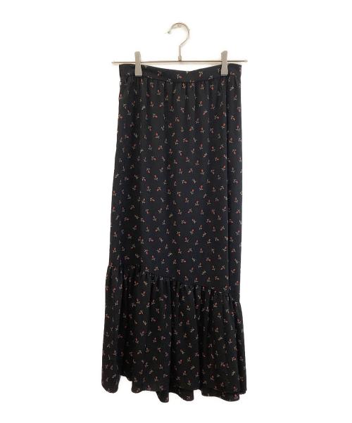 Mademoiselle（マドモアゼル）Mademoiselle (マドモアゼル) ロングスカート ブラック×レッド サイズ:36 未使用品の古着・服飾アイテム