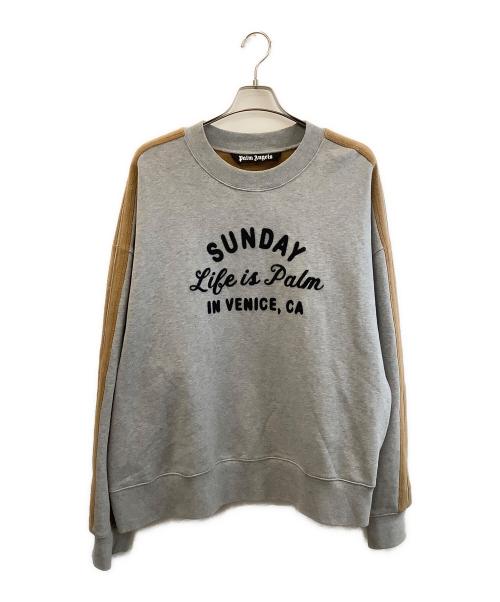 Palm Angels（パーム エンジェルス）Palm Angels (パーム エンジェルス) スウェット グレー×ブラウン サイズ:Lの古着・服飾アイテム