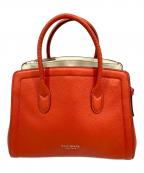 Kate Spadeケイトスペード）の古着「ハンドバッグ」｜オレンジ×ホワイト