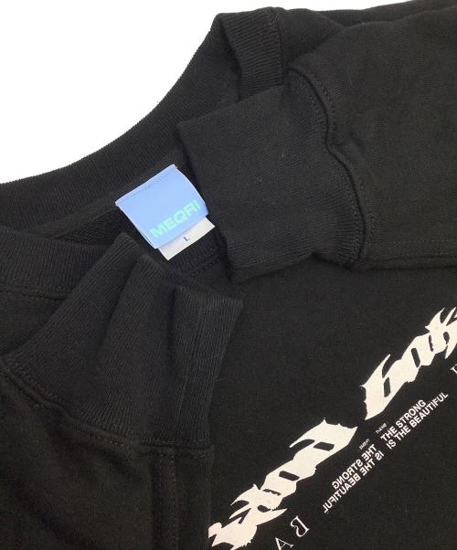 MEQRI（メクリ）MEQRI (メクリ) スウェット ブラック サイズ:Lの古着・服飾アイテム