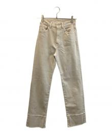 anuans（アニュアンス）の古着「ロールアップデザインデニムパンツ」｜ホワイト