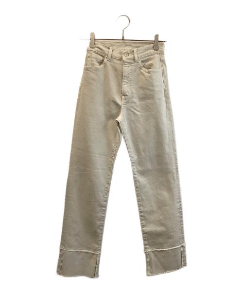 anuans（アニュアンス）anuans (アニュアンス) ロールアップデザインデニムパンツ ホワイト サイズ:1の古着・服飾アイテム