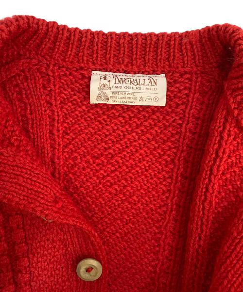 INVERALLAN（インバーアラン）INVERALLAN (インバーアラン) ニットカーディガン レッド サイズ:Fの古着・服飾アイテム