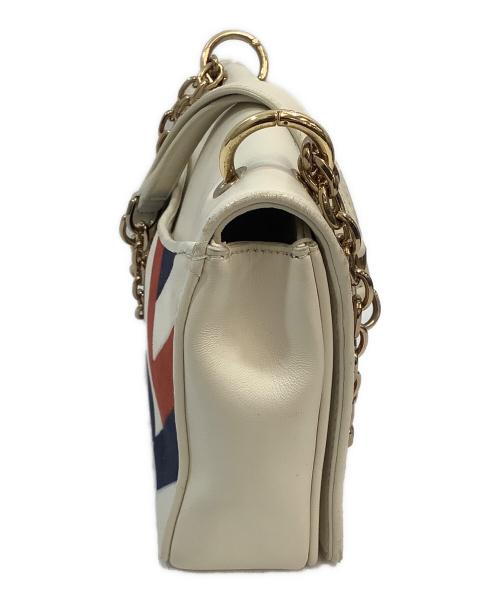 TORY BURCH（トリーバーチ）TORY BURCH (トリーバーチ) ショルダーバッグ ホワイト×ネイビーの古着・服飾アイテム