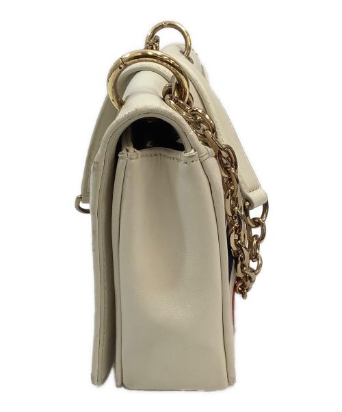 TORY BURCH（トリーバーチ）TORY BURCH (トリーバーチ) ショルダーバッグ ホワイト×ネイビーの古着・服飾アイテム