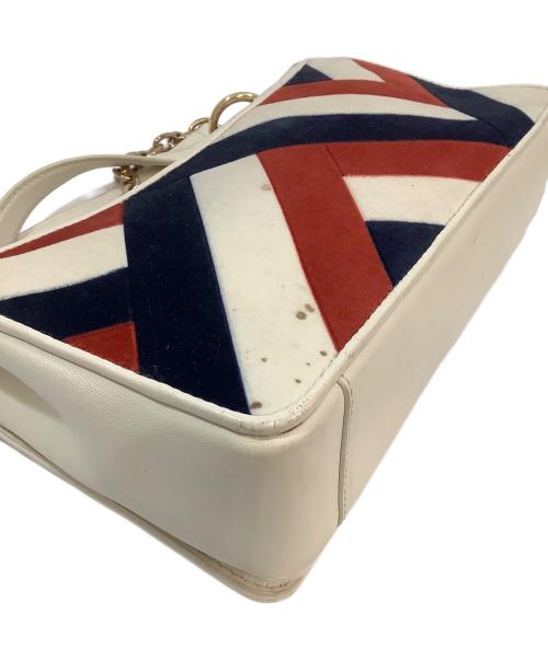 TORY BURCH（トリーバーチ）TORY BURCH (トリーバーチ) ショルダーバッグ ホワイト×ネイビーの古着・服飾アイテム