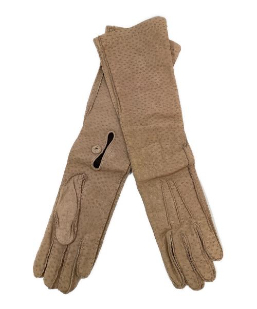 PRADA（プラダ）PRADA (プラダ) ロングレザーグローブ ベージュの古着・服飾アイテム