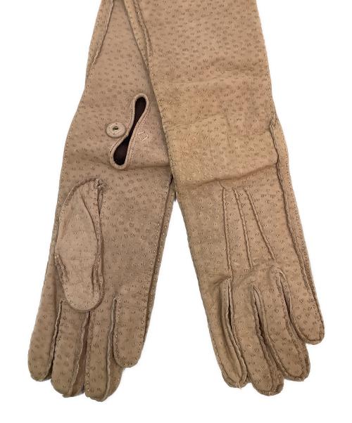 PRADA（プラダ）PRADA (プラダ) ロングレザーグローブ ベージュの古着・服飾アイテム