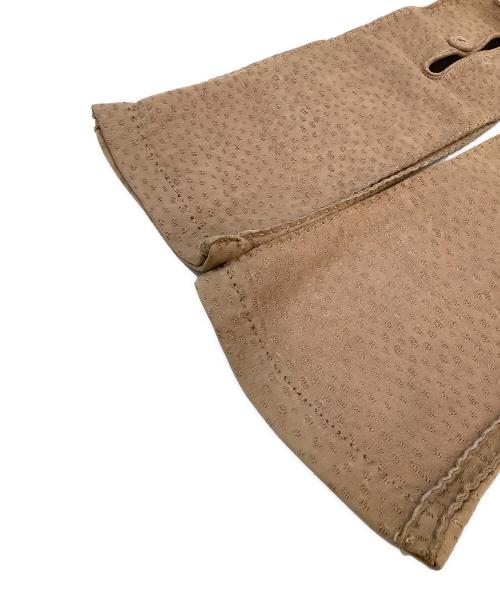 PRADA（プラダ）PRADA (プラダ) ロングレザーグローブ ベージュの古着・服飾アイテム