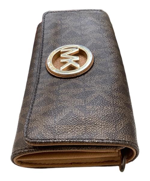 MICHAEL KORS（マイケル・コース）MICHAEL KORS (マイケル・コース) 長財布 ブラウンの古着・服飾アイテム