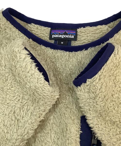 Patagonia（パタゴニア）Patagonia (パタゴニア) フリースプルオーバー ベージュ×ネイビー サイズ:Mの古着・服飾アイテム