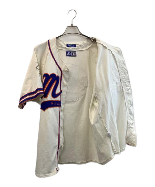 STARTER（スターター）STARTER (スターター) ゲームシャツ ホワイト×ブルー サイズ:XLの古着・服飾アイテム