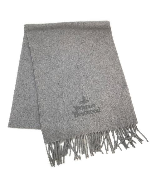 Vivienne Westwood（ヴィヴィアンウエストウッド）Vivienne Westwood (ヴィヴィアンウエストウッド) ウールマフラー グレー 未使用品の古着・服飾アイテム