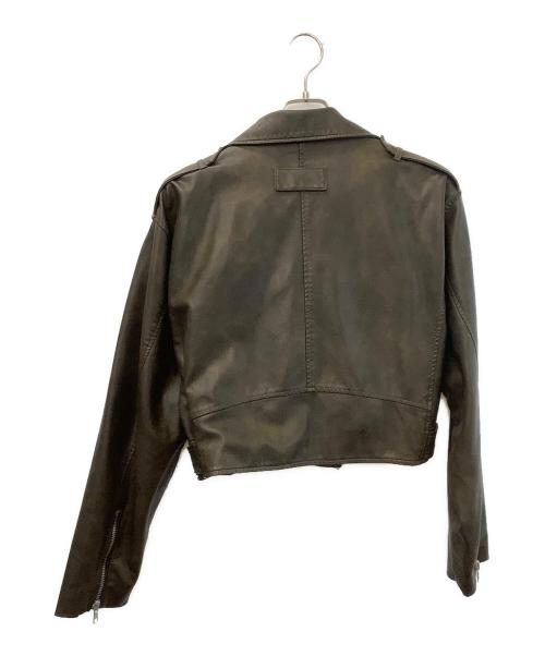 ACLENT（アクレント）ACLENT (アクレント) フェイクレザージャケット ブラウン サイズ:Fの古着・服飾アイテム