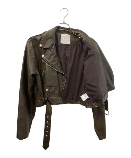 ACLENT（アクレント）ACLENT (アクレント) フェイクレザージャケット ブラウン サイズ:Fの古着・服飾アイテム