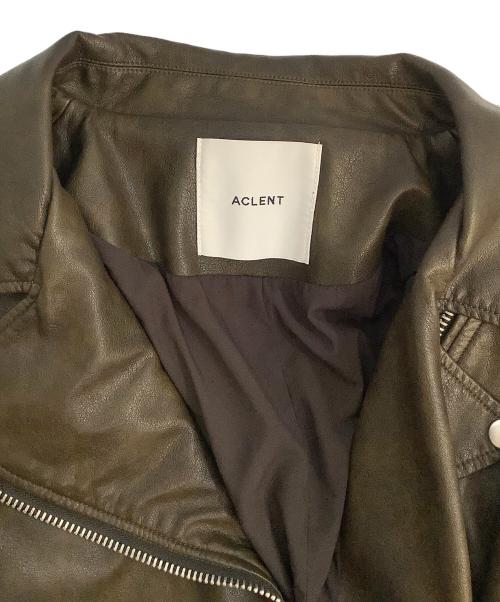 ACLENT（アクレント）ACLENT (アクレント) フェイクレザージャケット ブラウン サイズ:Fの古着・服飾アイテム