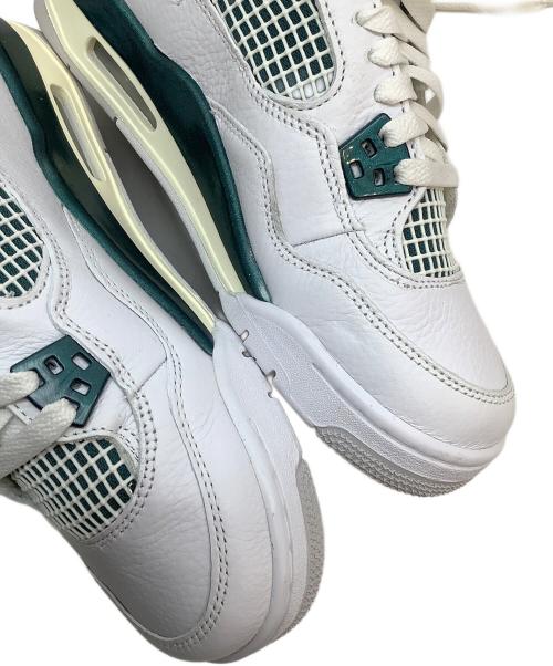 NIKE（ナイキ）NIKE (ナイキ) AIR JORDAN 4 RETRO ホワイト×グリーン サイズ:24の古着・服飾アイテム