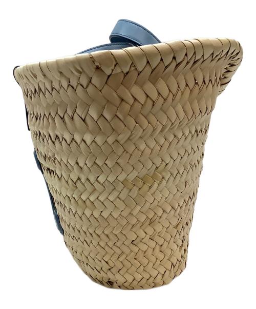 CELINE（セリーヌ）CELINE (セリーヌ) バスケットバッグ ベージュ×ブルーの古着・服飾アイテム