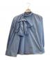 ZARA（ザラ）の古着「リボン シャツ ブラウス」｜ブルー