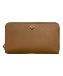 TORY BURCH（トリーバーチ）の古着「ラウンドファスナー財布」｜ブラウン