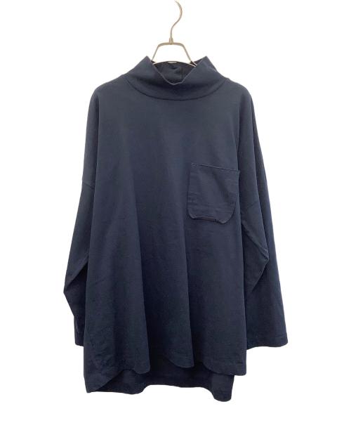 My Beautiful Landlet（マイビューティフルランドレット）My Beautiful Landlet (マイビューティフルランドレット) ハイネックＴシャツ ネイビーの古着・服飾アイテム