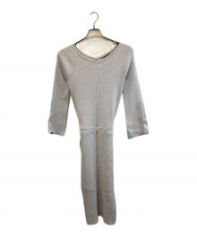 JUSGLITTY（ジャスグリッティー）の古着「ニットワンピース」｜ライトグレー