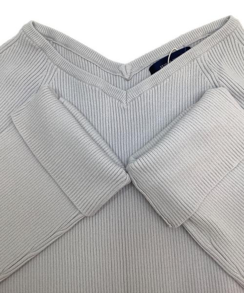 JUSGLITTY（ジャスグリッティー）JUSGLITTY (ジャスグリッティー) ニットワンピース ライトグレー サイズ:2の古着・服飾アイテム