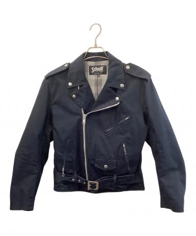 Schott スタジャン ネイビー/ホワイト サイズ38 スクーカム 袖レザー スタジャン ネイビー/ホワイト サイズ38