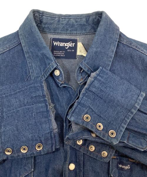 Wrangler（ラングラー）Wrangler (ラングラー) ウエスタンシャツ インディゴ サイズ:16 1/2の古着・服飾アイテム