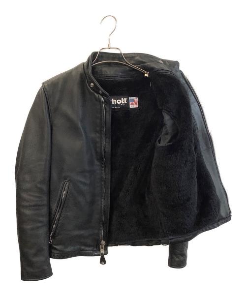 Schott（ショット）Schott (ショット) シングルライダースジャケット ブラック サイズ:34の古着・服飾アイテム