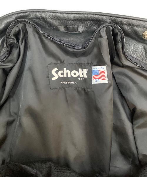 Schott（ショット）Schott (ショット) シングルライダースジャケット ブラック サイズ:34の古着・服飾アイテム