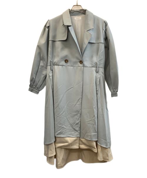 darich（ダーリッチ）darich (ダーリッチ) ドッキングデザインコート ブルー サイズ:Freeの古着・服飾アイテム