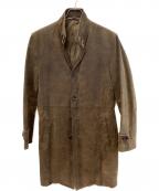 MEN'S TENORASメンズティラノス）の古着「ピッグレザーコート」｜ブラウン