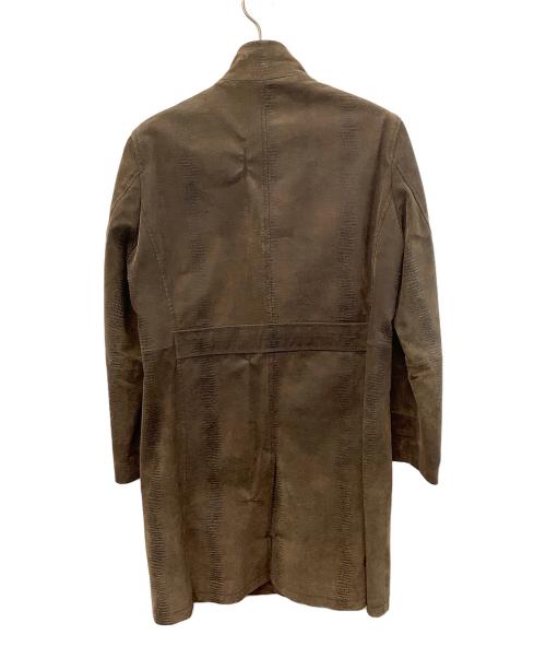 MEN'S TENORAS（メンズティラノス）MEN'S TENORAS (メンズティラノス) ピッグレザーコート ブラウン サイズ:Lの古着・服飾アイテム