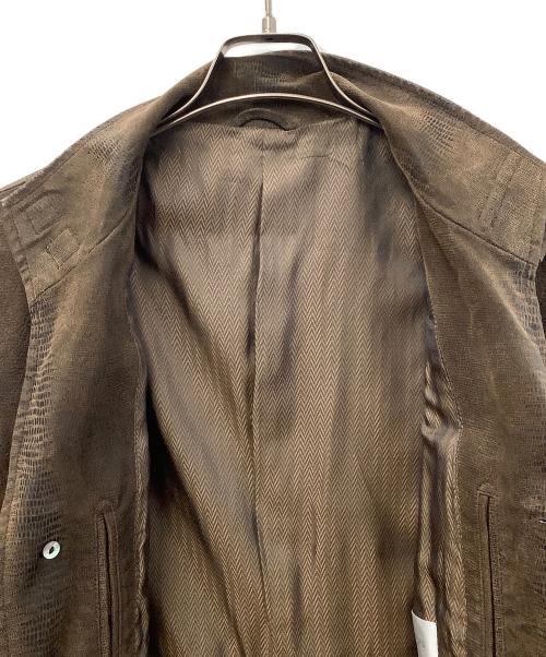 MEN'S TENORAS（メンズティラノス）MEN'S TENORAS (メンズティラノス) ピッグレザーコート ブラウン サイズ:Lの古着・服飾アイテム