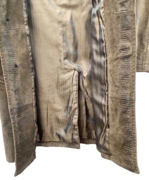 MEN'S TENORAS（メンズティラノス）MEN'S TENORAS (メンズティラノス) ピッグレザーコート ブラウン サイズ:Lの古着・服飾アイテム