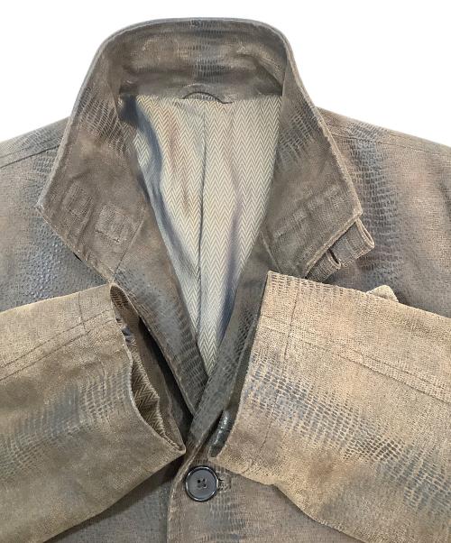 MEN'S TENORAS（メンズティラノス）MEN'S TENORAS (メンズティラノス) ピッグレザーコート ブラウン サイズ:Lの古着・服飾アイテム