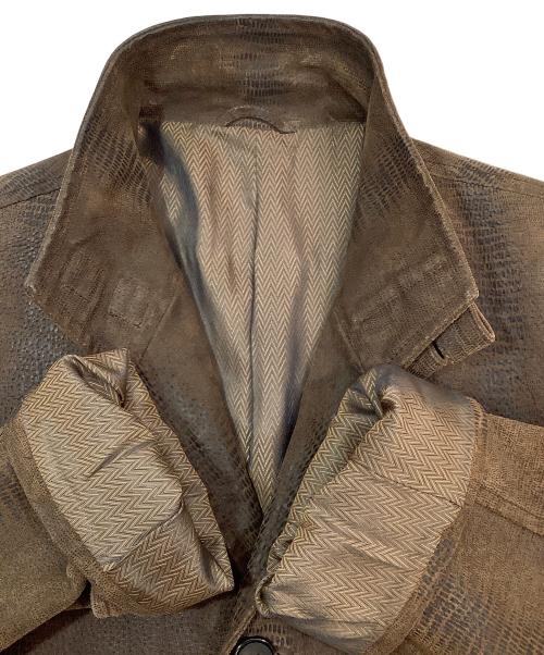 MEN'S TENORAS（メンズティラノス）MEN'S TENORAS (メンズティラノス) ピッグレザーコート ブラウン サイズ:Lの古着・服飾アイテム