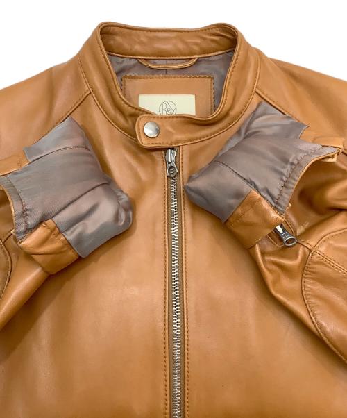 BEAUTY&YOUTH UNITED ARROWS（ビューティーアンドユースユナイテッドアローズ）BEAUTY&YOUTH UNITED ARROWS (ビューティーアンドユースユナイテッドアローズ) シングルライダースジャケット キャメル サイズ:Mの古着・服飾アイテム