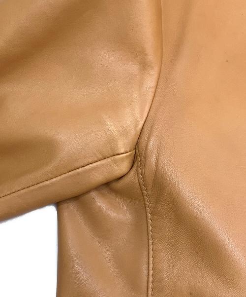 BEAUTY&YOUTH UNITED ARROWS（ビューティーアンドユースユナイテッドアローズ）BEAUTY&YOUTH UNITED ARROWS (ビューティーアンドユースユナイテッドアローズ) シングルライダースジャケット キャメル サイズ:Mの古着・服飾アイテム