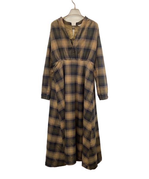 moussy（マウジー）moussy (マウジー) TARTAN CHECK DRESS ベージュ サイズ:SIZE 2の古着・服飾アイテム