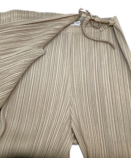 PLEATS PLEASE（プリーツプリーズ）PLEATS PLEASE (プリーツプリーズ) プリーツラップパンツ ベージュ サイズ:5の古着・服飾アイテム