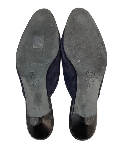 CHANEL（シャネル）CHANEL (シャネル) ミュール ネイビー×ブラック サイズ:38の古着・服飾アイテム