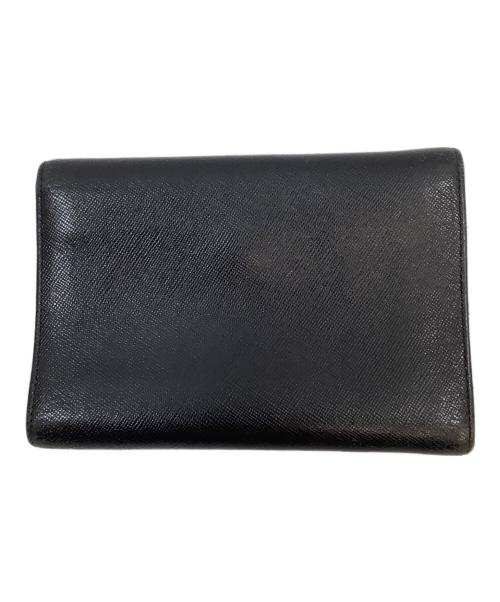PRADA（プラダ）PRADA (プラダ) 3つ折り財布 ブラックの古着・服飾アイテム